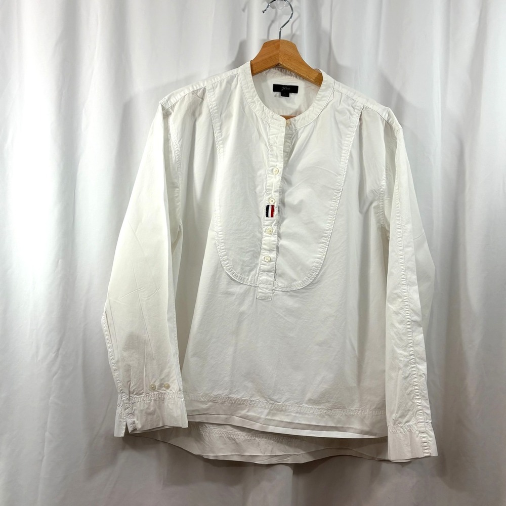 J Crew 100% Cotton Tunic, Red White & Blue Accent, Size L